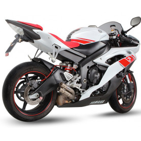 Muffler Street Legal Double Gun titanium for Yamaha R6 06-11