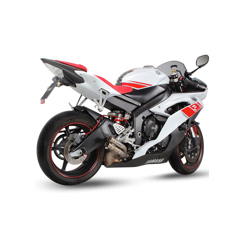 Homologierter Endschalldämpfer Mivv Double Gun Titan für Yamaha R6 06-11