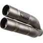 Muffler Street Legal Double Gun titanium for Yamaha R6 06-11