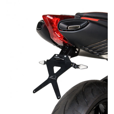 Portatarga per moto reclinabile Barracuda per Aprilia Dorsoduro 750