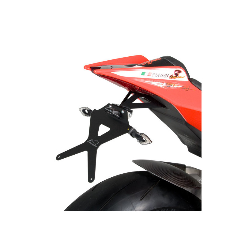 Kennzeichenhalter für Motorrad neigbar Barracuda für Aprilia RSV4