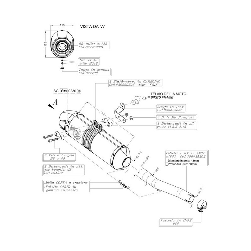 Terminal de escape Leovince LV One EVO II Homologado Inox para Honda XRV 750 Africa Twin 93-05