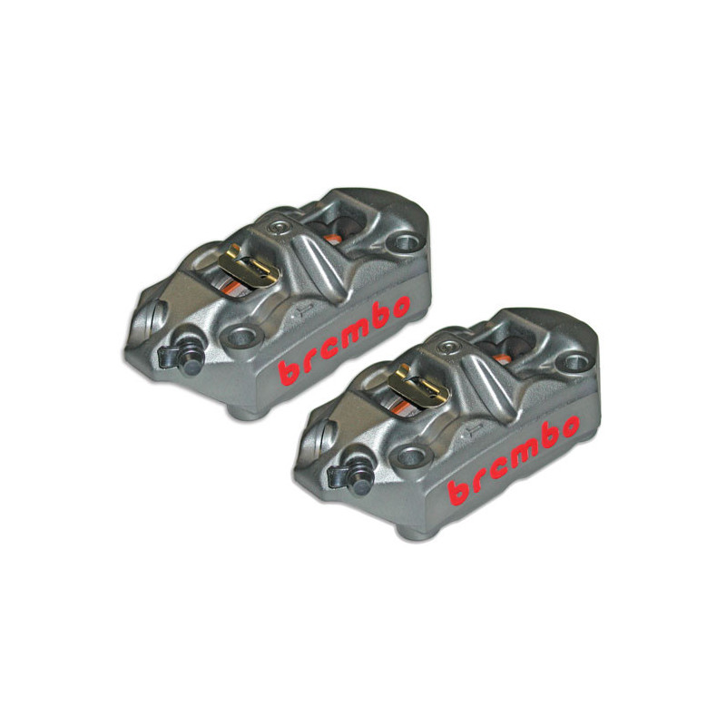 Kit pinzas de freno radiales Brembo M4 Monoblocco 34 interasse 108 mm Sx+ Dx con pastillas