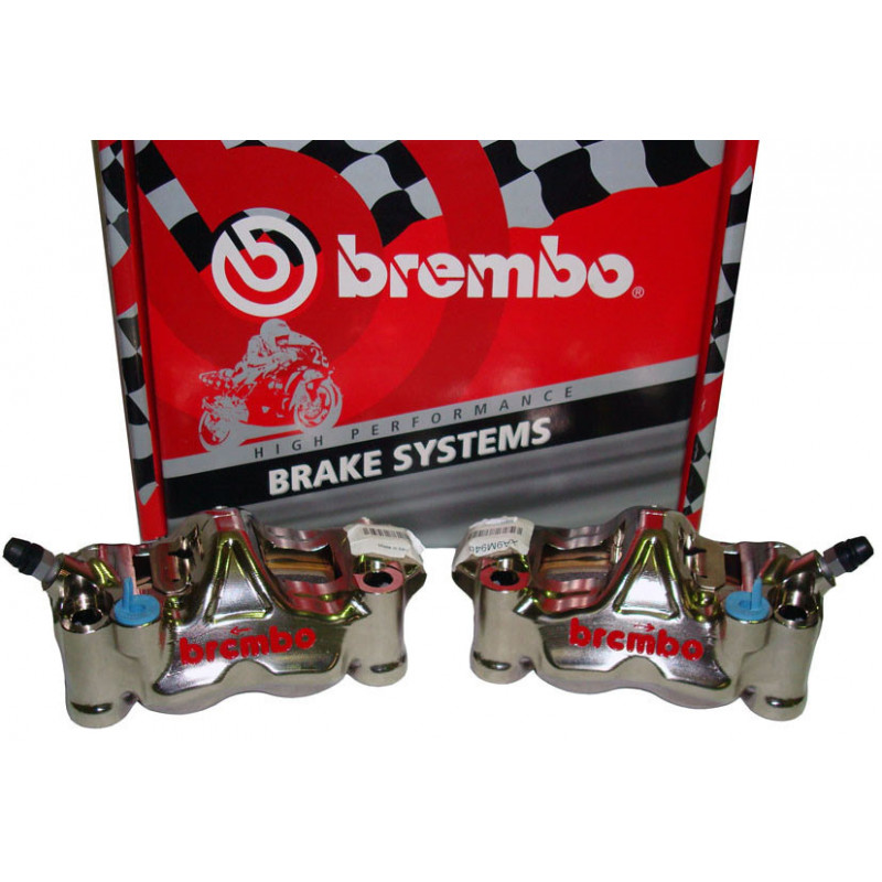 Kit pinzas de freno radiales Brembo GP4 RX CNC P4 32 nichelate, … | MotoGM