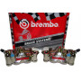 Kit pinze freno radiali Brembo GP4 RX CNC P4 32 nichelate, interasse 108 mm Sx+ Dx con pastiglie