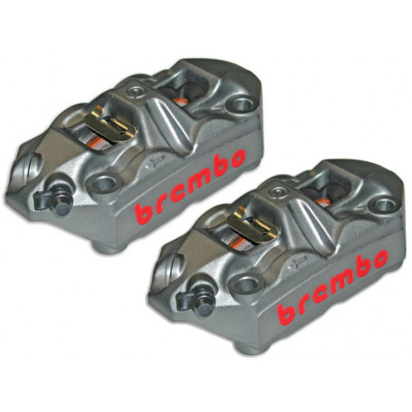 Kit étriers HPK monobloc Brembo M4 34 entraxe 100 mm gauche + droite avec plaquettes