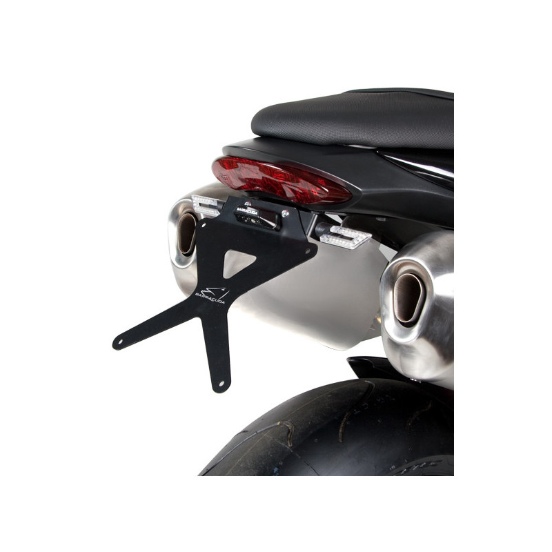 Portamatrículas para moto reclinable Barracuda para Triumph Speed Triple 1050 11-