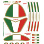 kit Autocollants Tricolor Italien 15 pz 16X13,5 cm