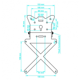Kennzeichenhalter universal für Motorrad neigbar | MotoGM