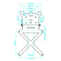 Portamatrículas universal para moto reclinable