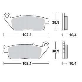 Bremsbelag Brembo scooter Sinter hinten für Honda Silver Wing 40… | MotoGM
