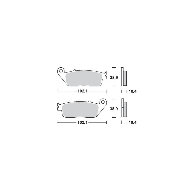 Pastilla de freno Brembo scooter Sinter trasero para Honda Silver Wing 400/600, delantero trasero Kymko Xciting 500/700 09- (1 par para 1 disco) 07075XS