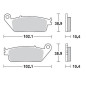 Pastilla de freno Brembo scooter Sinter trasero para Honda Silver Wing 400/600, delantero trasero Kymko Xciting 500/700 09- (1 par para 1 disco) 07075XS