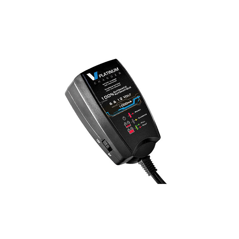 Intelligent battery charger and maintainer 1000 mA, 6/12V