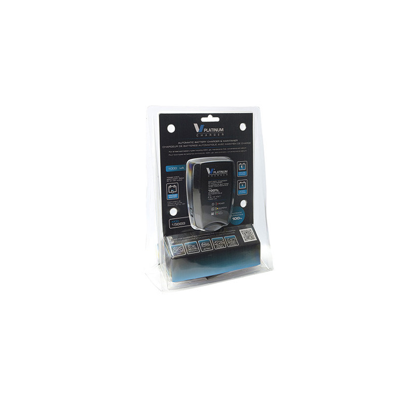 Intelligent battery charger and maintainer 1000 mA, 6/12V | MotoGM
