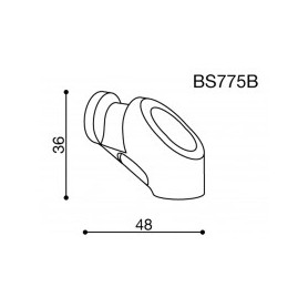 Rizoma mirror adapter BS775B for Yamaha T-MAX 500 08-11, T-MAX 530 12- black color, 1 piece