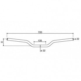 Lenker 22 mm standard Rizoma aus Ergal eloxiert homologiert TÜV,