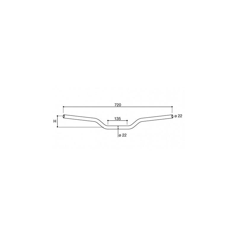 Lenker 22 mm standard Rizoma aus Ergal eloxiert homologiert TÜV,
