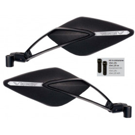 FAR Mirror Street Approved Viper 8 Naked Right and Left Mat black AS pitch M10 X 1,25 (1 pair)