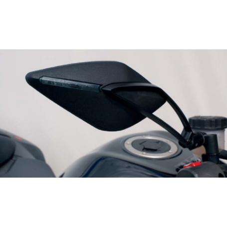 Coppia specchi omologati Viper 8 Style in plastica ABS nero opaco Naked passo 10X1,25 (1 coppia)