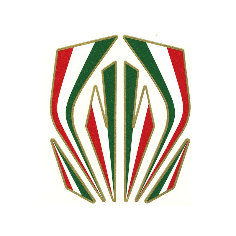 Adesivi Per Cerchi Moto GP Tricolore Italia – Kit #1113 Personalizzabile Di STICKYHUGO