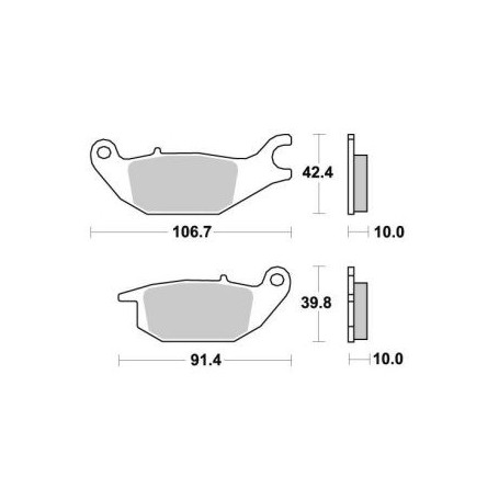 Pastilla de freno Brembo genuine parts trasero (1 par para 1 disco) 07HO4905, Honda CBR 125 R 04-, Varadero 125