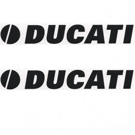 Kit adhesivos Ducati negro 2 piezas 16 X 2,5 cm | MotoGM
