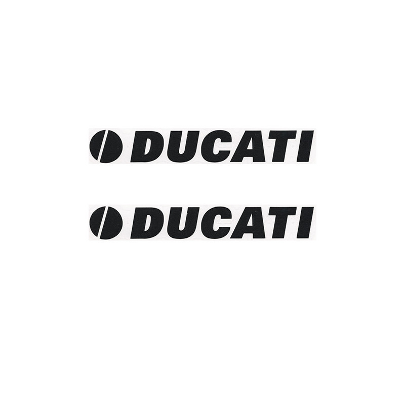 Aufkleber-Set Ducati schwarz 2 Stück 16 X 2,5 cm