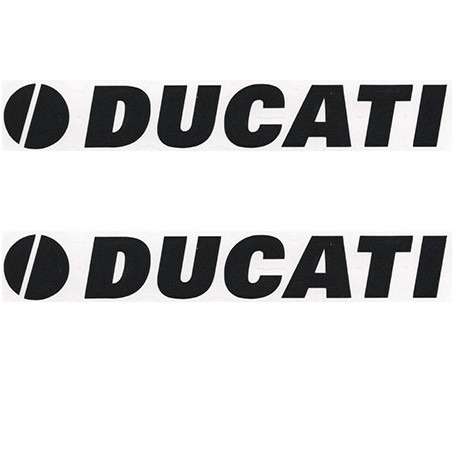 Aufkleber-Set Ducati schwarz 2 Stück 16 X 2,5 cm