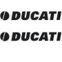 kit Autocollants Ducati noire 2 pz 16 X 2,5 cm