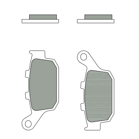 Brake Pads Brembo sintered street rear Honda CBR 250R, CBR 650R 19-20 Kawasaki Z 800, Z 750R 11-12, Suzuki Gladius 07HO53SP