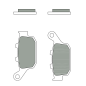 Pastilla de freno Brembo Sinter trasero SP Honda CBR 250R, CBR 650R 19-20 Kawasaki Z 800, Z 750R 11-12, Suzuki Gladius 07HO53SP