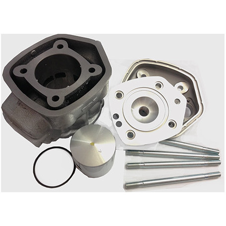 Cilindro completo Top Performance Ghisa per Derbi euro 3 (D50BO) 80 cc Ø 50 H2O, sp. Ø 12