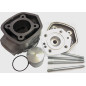 Cilindro komplett Top Performance Guss für Derbi euro 3 (D50BO) 80 cc Ø 50 H2O, sp. Ø 12