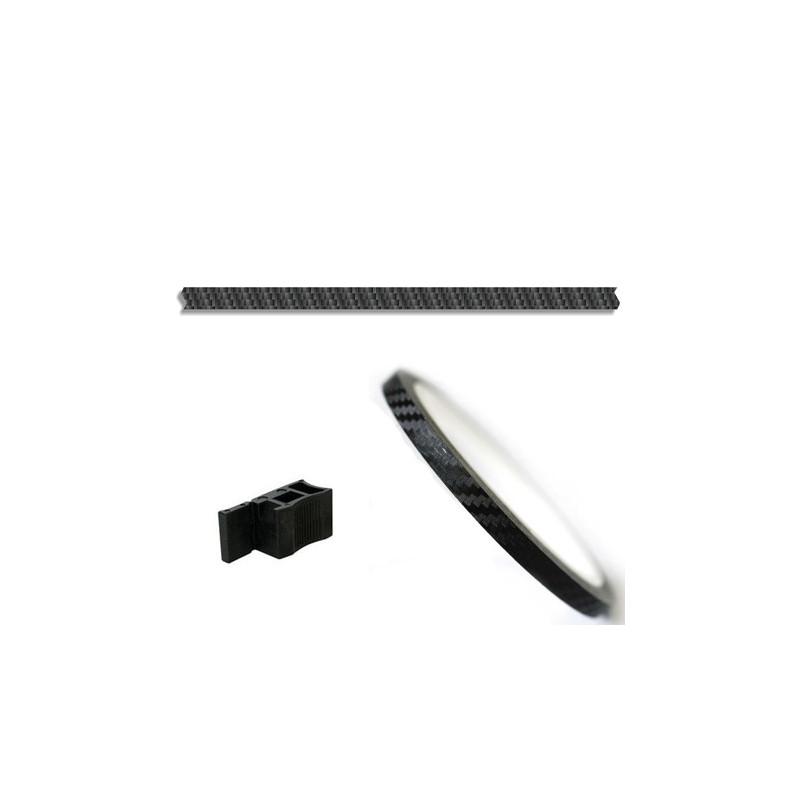 Felgenrand-Aufkleber carbon look da 7mm X 6 Mt Aufkleber für 2 cerchi