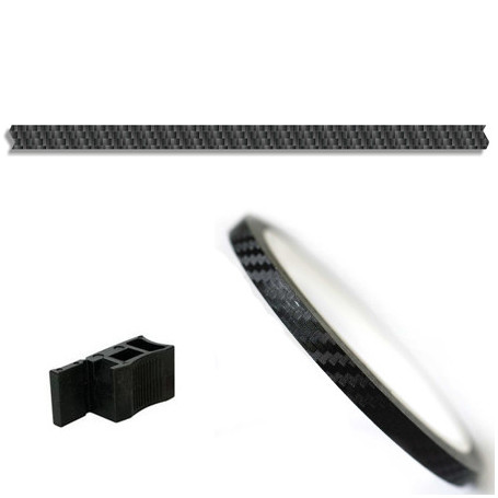 Profilo ruota adesivo carbon look da 7mm X 6 Mt adesivo per 2 cerchi