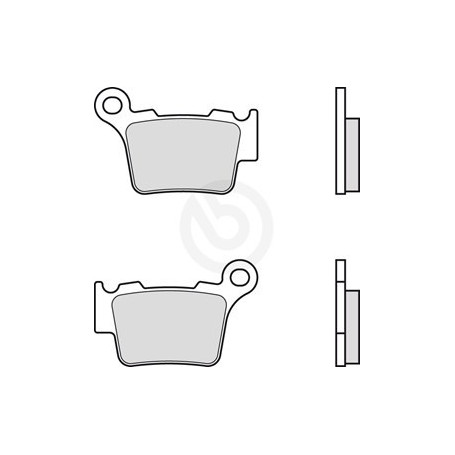 Brake Pads Brembo sintered street rear Genuine parts KTM EXC/SX 125/200/250/300/400/450/525, KTM 660 SMC 04-05 (1 couple for 1 Disk), 07BB275A