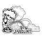 Stikers bike Speedlimit black L X H 9 cm + 5,5 CM (2 pieces)