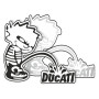 Autocollants logo Ducati L X H 9 cm + 5,5 CM (2 pièces)