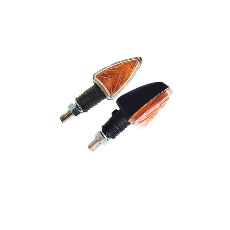 Blinker Arrow a Lampe  Homologiert gambo kurz nera matt (2 Stück)