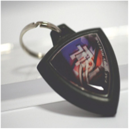 Rubber keychain with Triumph logo