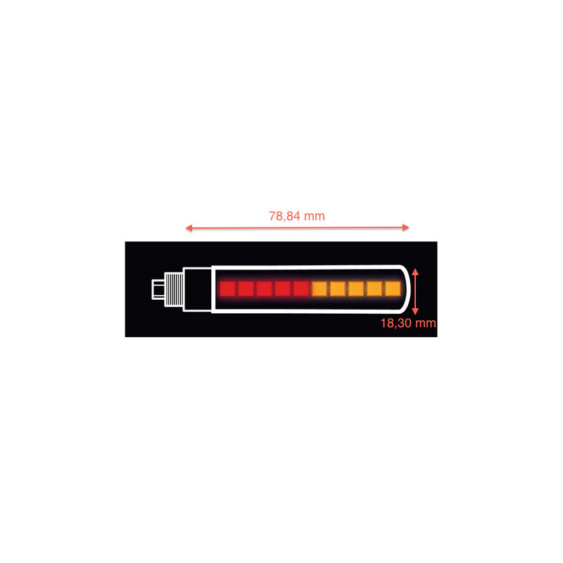 Intermitentes "Power View" Homologado Led in ABS + luz stop (2 piezas)