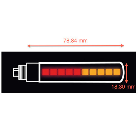 Clignotants led "Led Indicator" en ABS Homologue + feux à Led arrière led (2 pieces)