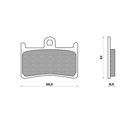 Bremsbeläge Braking Sinterizzata CM55 vorne für Yamaha 786CM55 1 Scheibe