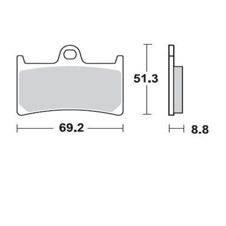 Plaquettes de frein Braking racing CM66 (1 piece pour 1 disque) 786CM66