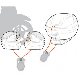 Antirrobo lucchetto con cable para casco a combinazione KS220 | MotoGM