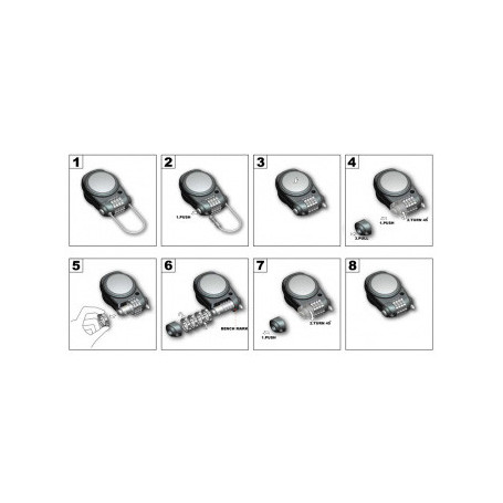 Antirrobo lucchetto con cable para casco a combinazione KS220