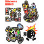 Adhésif Stickers Bomb 12 cm X 9,5 cm