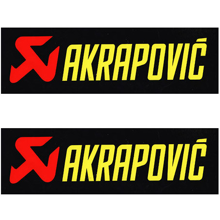 Stikers resin Akrapovic set 2 pz 4 cm X 11,5 cm