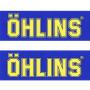 Kit adesivi resinati in rilievo Öhlins 2 pezzi 4 cm X 11,5 cm